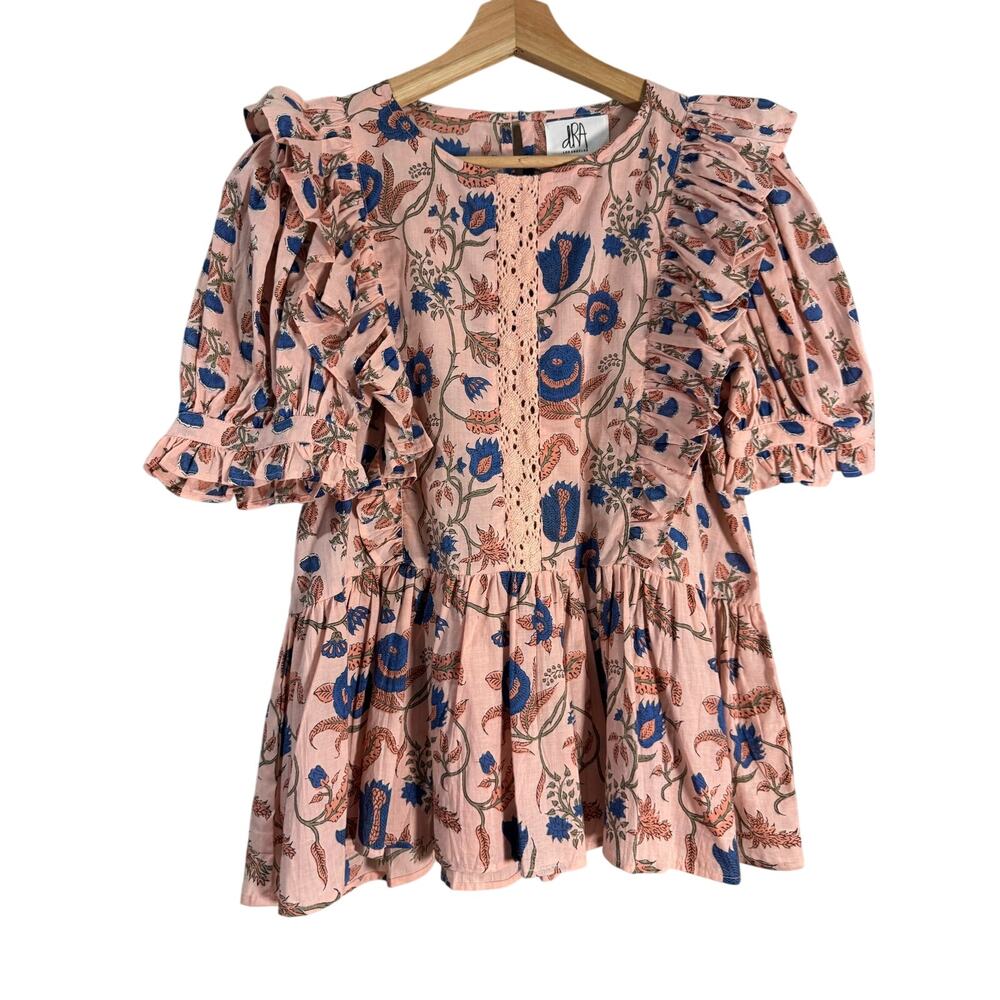 dRA Los Angeles Peplum Floral Top Small
